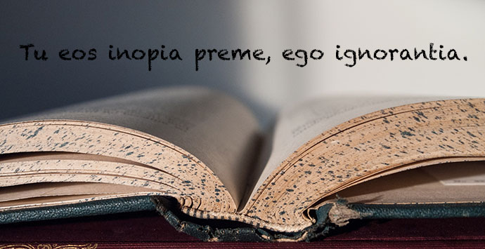 Latein Petition Spruch und Buch